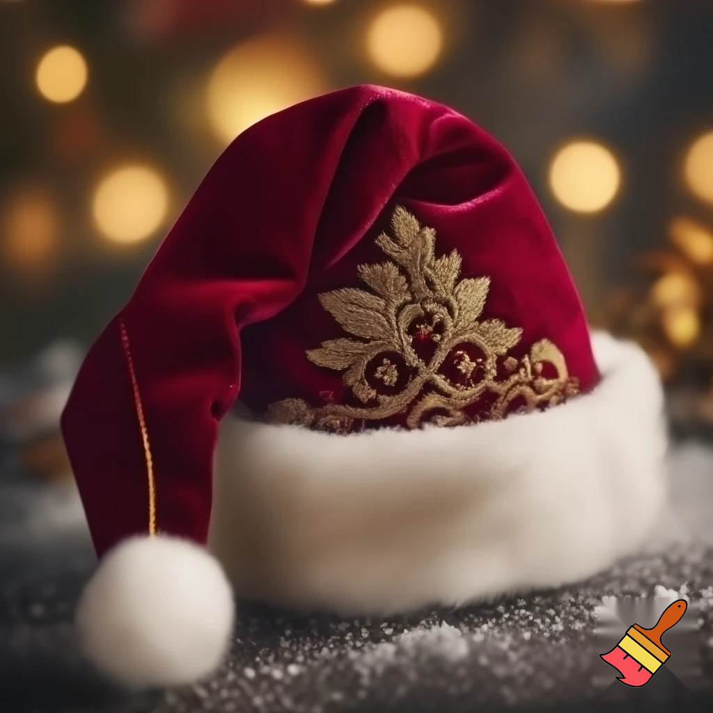 Christmas hat a Christmas hat velvet hat elf velvet