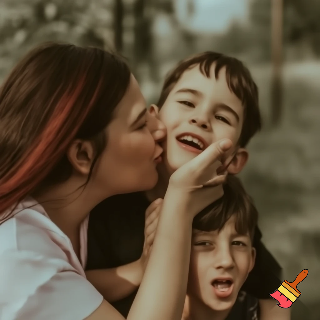 A women kissing lips here boy frind the girls is without drees
