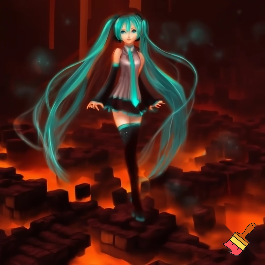 Miku in the Nether
