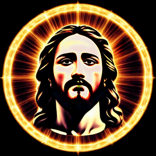 picture of Jesus with +infinity aura above his head