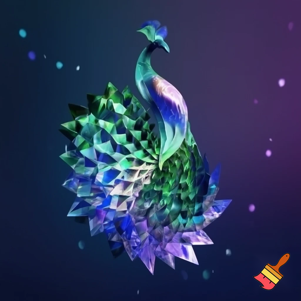 abstract peacock