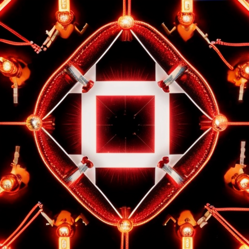 Could you generate a crime board with photos and red threads forming an octagon?