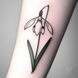january birth flower tattoo