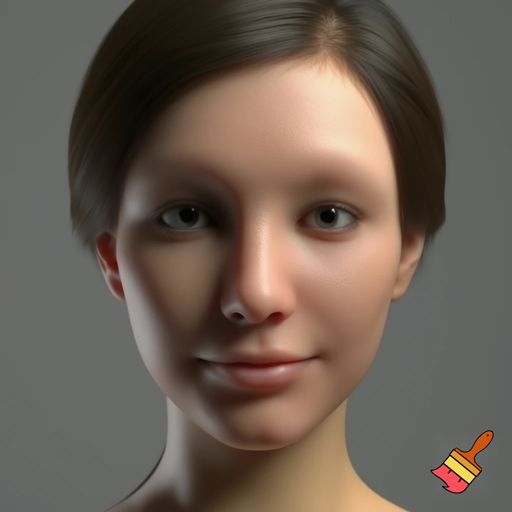 Human woman without a nose 
 