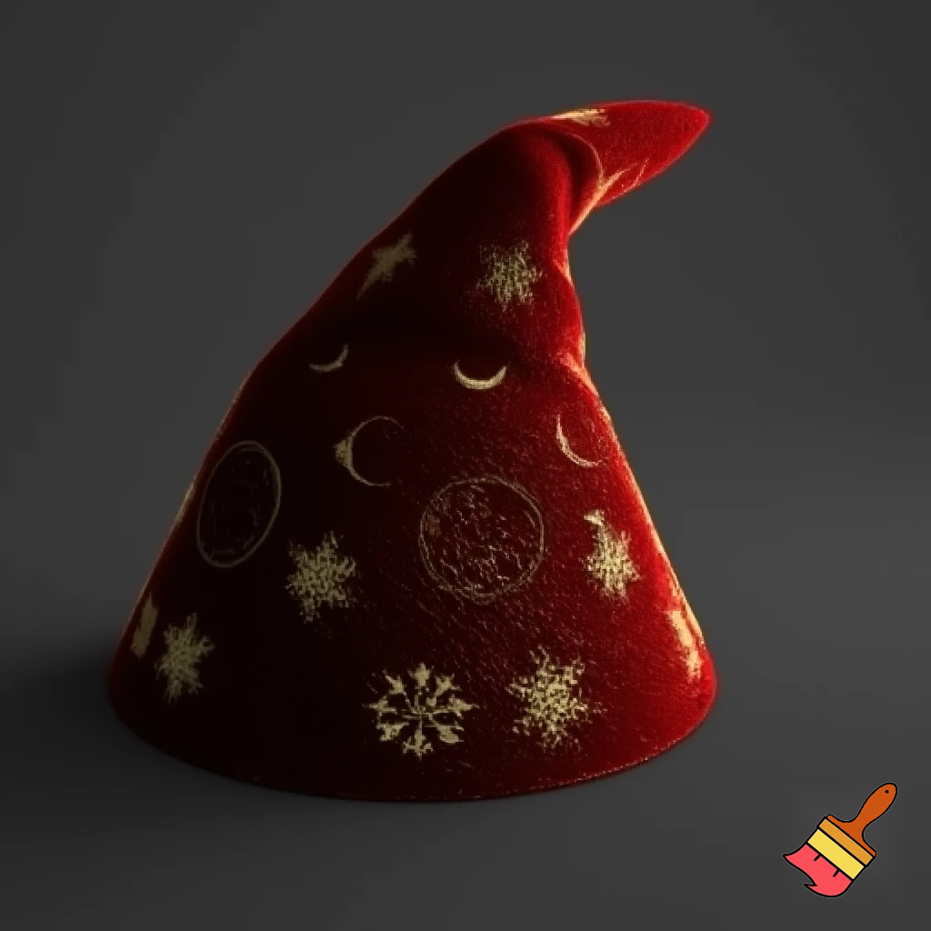 Christmas wizard hat red