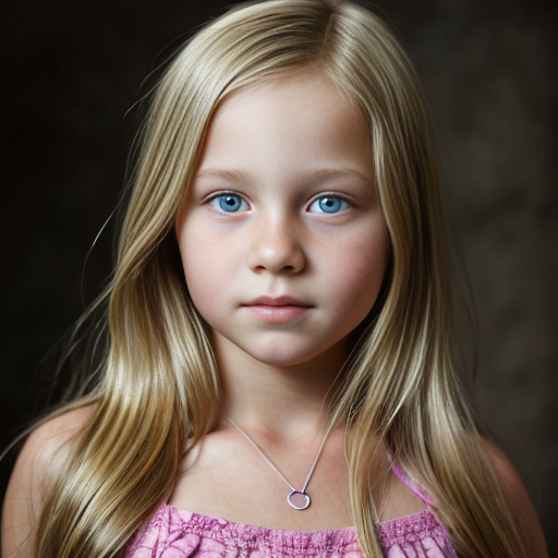 A photo of a posh rich blonde haired girl who is around 11 years old 