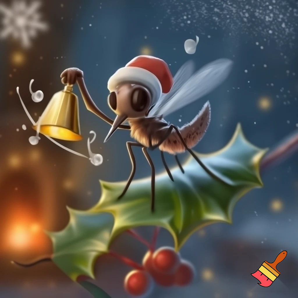 Make mosquito singing Christmas songs with a triangle bell