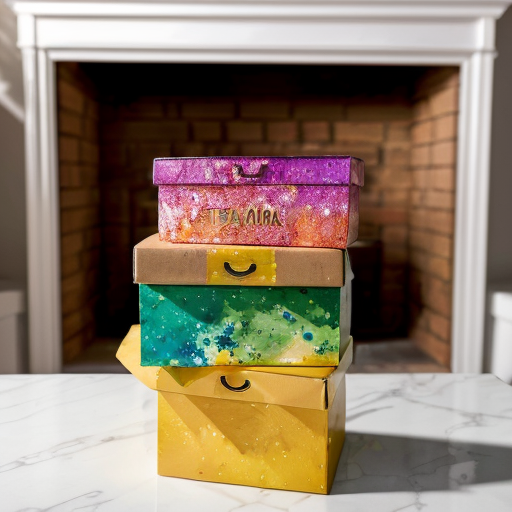 attention-grabbing first 3 seconds: 5 luxury boxes stacked, all opened simultaneously, products rising in slow motion, shock and awe opening, viral hook, 4k