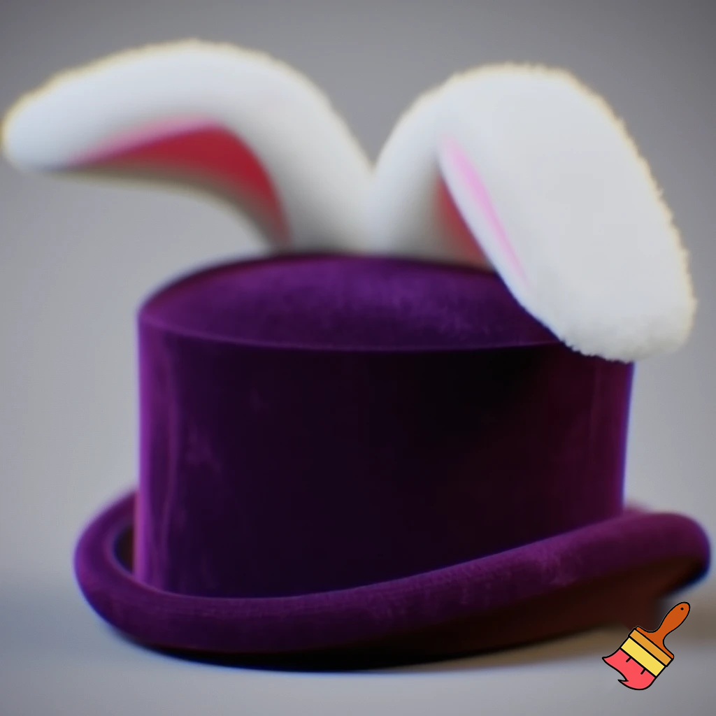 Magic top hat velvet Easter top hat bunny ears