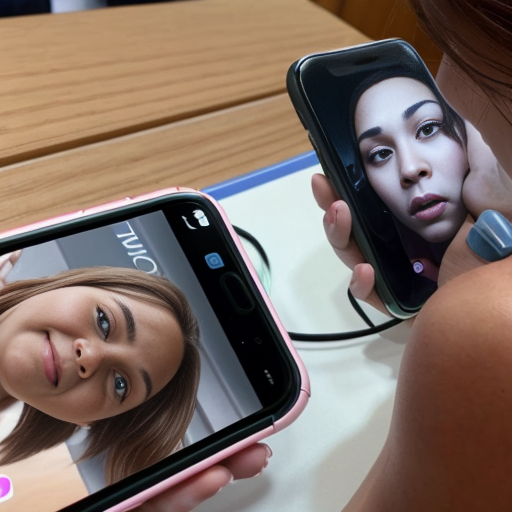 Goretzka play game on apple phone and Vanessa play game on apple phone at the school 