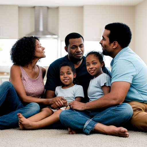 family of 6 without a wife black family