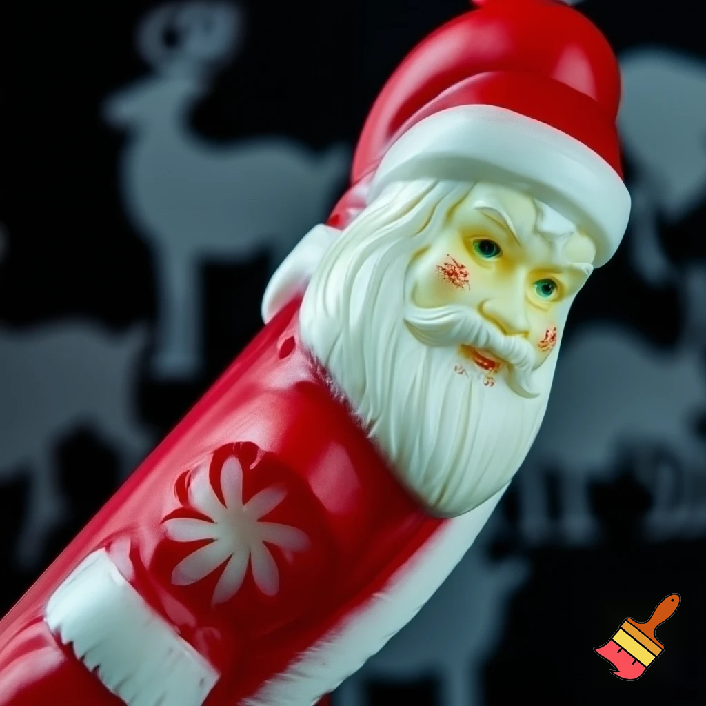 Russian Santa Claus walking stick with with t reindeers magic walking stick a plastic plastic Russian Santa Claus walking stick magic walking stick magic or stick