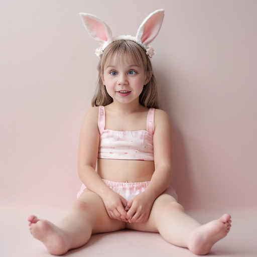 downut little girl pink with bunns