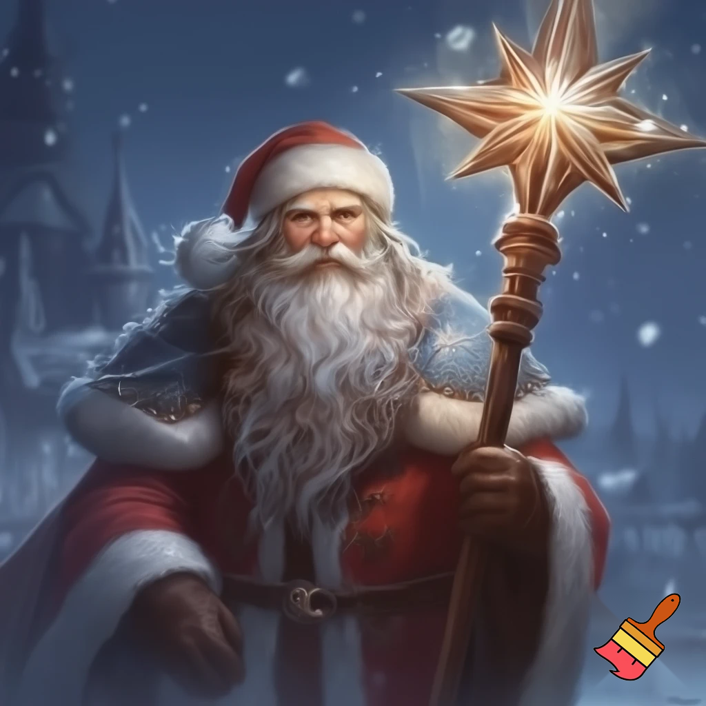 Russia, Santa Claus walking stick with a star