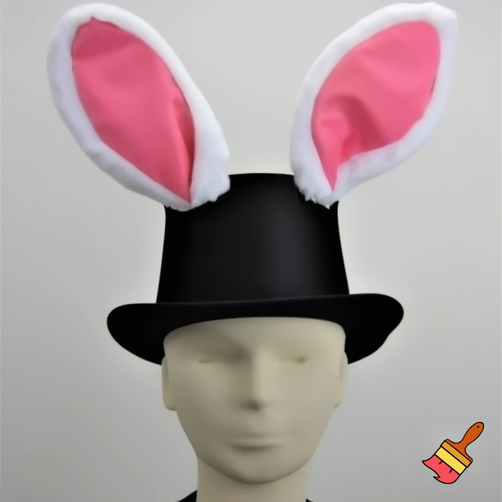 Easter bunny castle mascot top hat costume Easter bunny ears bunny head hat top hat
