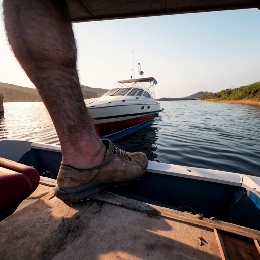 a man dead beside a boat  from a distance in lookinf from the field

