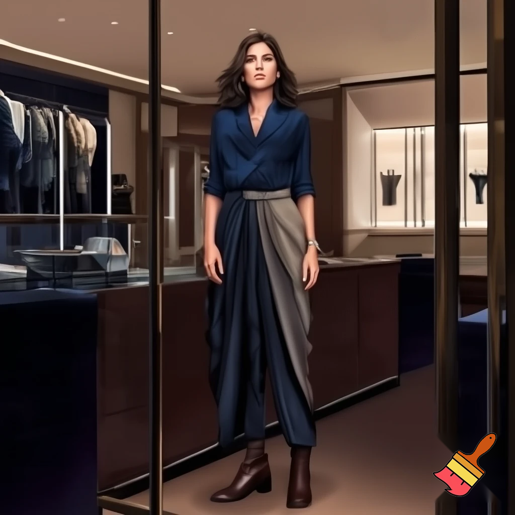 Rich ladies boss and r store new York woven fabric pants and boots 