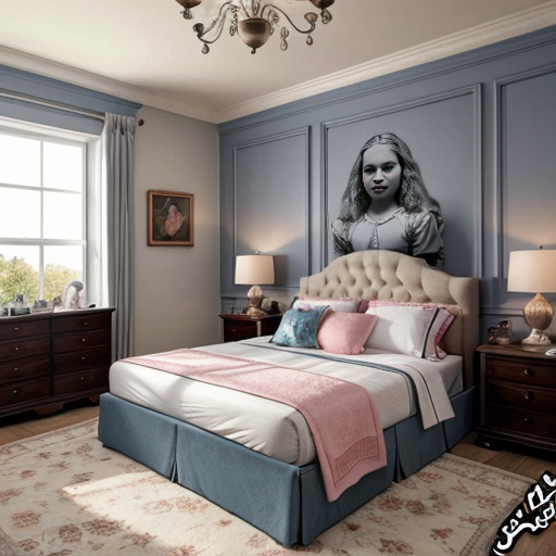 Alice in Wonderland themed adult bedroom