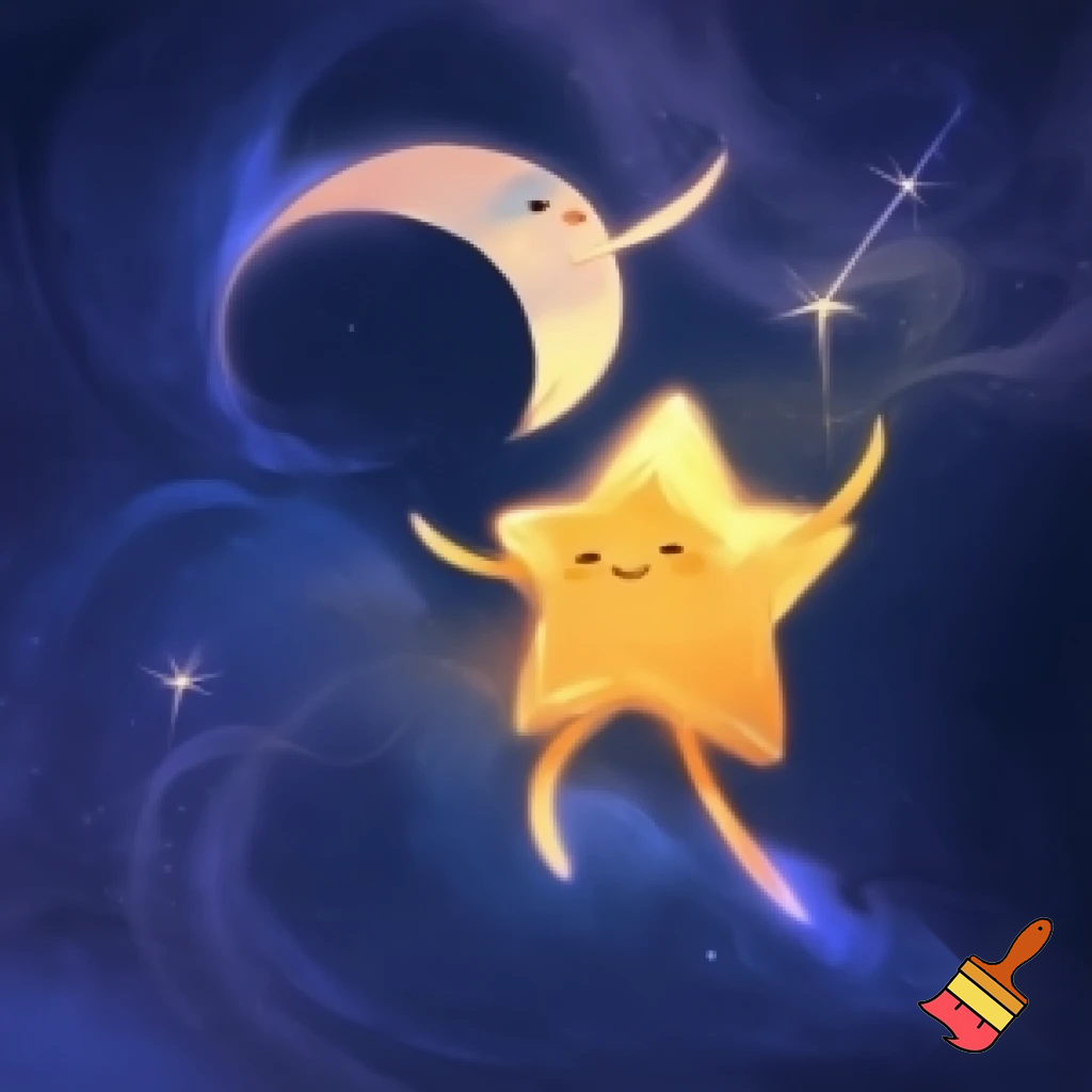 Star and the moon cartoon
