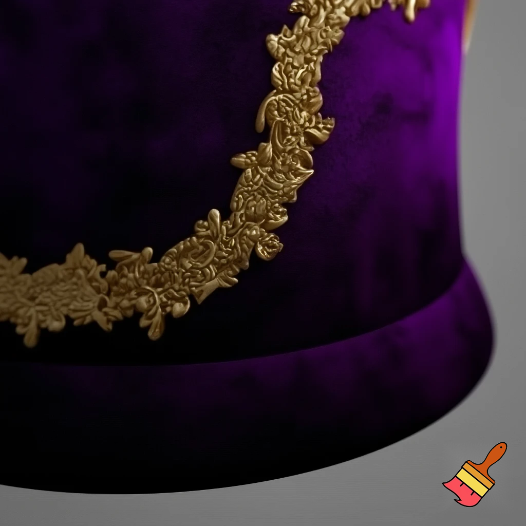 Purple and gold top hat velvet