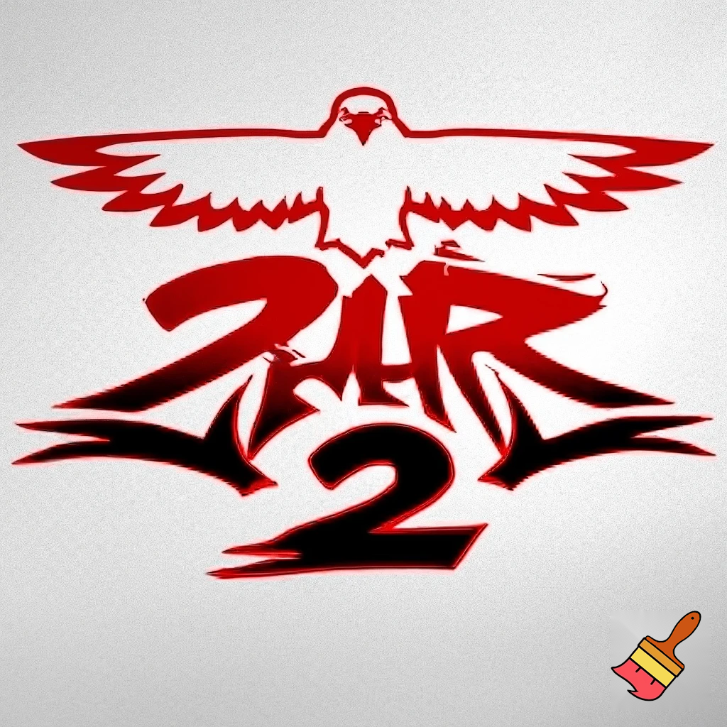 A bold, minimalist logo for the chest of a men’s t-shirt, using only blood red and black colors on a transparent background. Feature the text 'BACK2BACK' in all caps, using a sharp, very aggressive graffiti-style font with subtle stylistic flourishes, with 'BACK' and 'BACK' in blood red with crisp black outlines and minimal shadowing for depth, and the '2' in black with a blood red outline, slightly larger for emphasis. Arch the text slightly upward for a dynamic, athletic vibe, sized for horizontal t-shirt placement (10-12 inches wide). Position a tribal falcon silhouette with wings spanned horizontally, head forward-facing with prominent, fierce blood red eyes staring intimidatingly, placed so the head is centered above the '2'. The falcon’s wings should span behind and across the entire text as a subtle background silhouette, with wing tips extending slightly above and beyond the text’s edges, and tail feathers extending slightly below the 'K2K'. The falcon’s body and wings are white with a thin blood red outline matching the text’s red, ensuring a lightened appearance without any streaks or graphics beneath the wings or tail. Ensure the falcon blends seamlessly as a background silhouette, complementing the text without overpowering it. Keep the design clean, high-contrast, and professional, with no additional icons or embellishments, delivering a bold, timeless, and appealing look optimized for t-shirt printing
