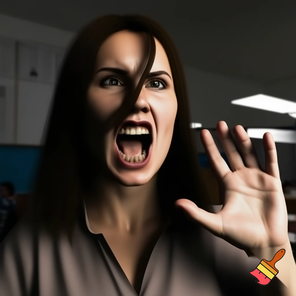 a teacher is yelling a capy bara