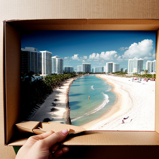 uma foto do projeto de miami (city in a box) com praia

