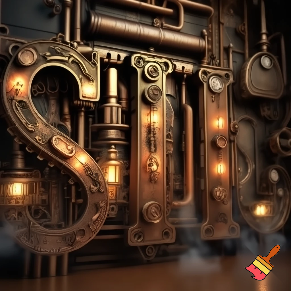 CREATE STEAMPUNK 3D LETTERING WHICH READS "BERGY'S BIG BEAUTIFUL"