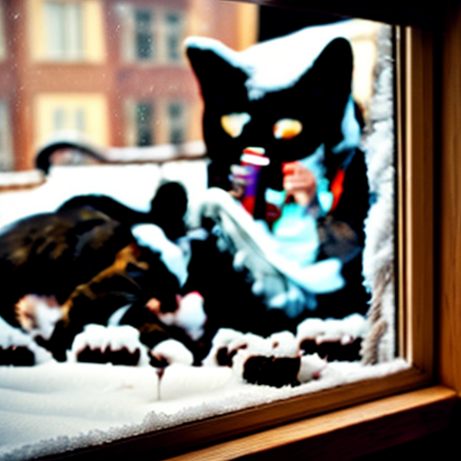 I WANT TO CREATE ME A PICTURE  WITH A GIRL WHO WAS READING A BOOK AT THE WINDOW WITH A DRING HOT CHOCOLATE AND CUDDLING A CAT AND SEEING THE SNOW OUTSIDE
