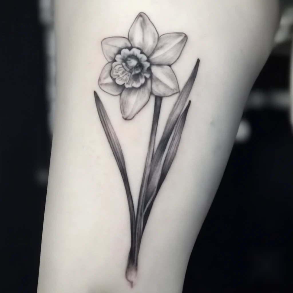 december birth flower tattoo