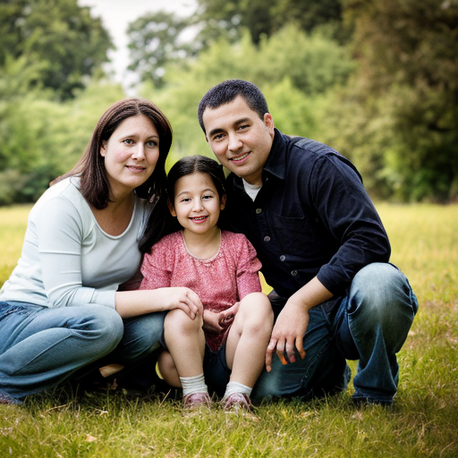 can you make a photo of a family of three