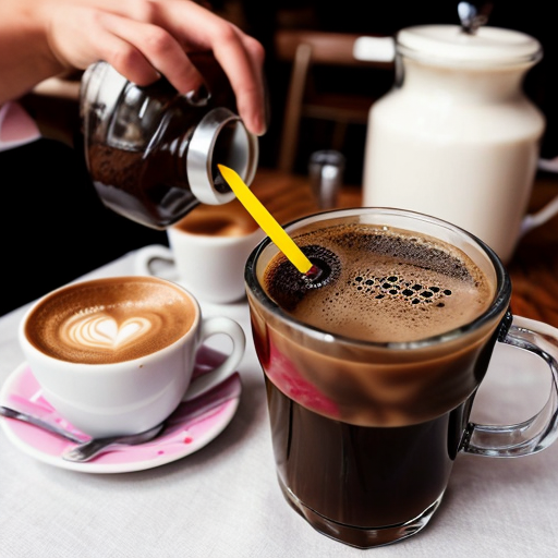Goretzka drink coffee and Vanessa drink coffee at the wedding 