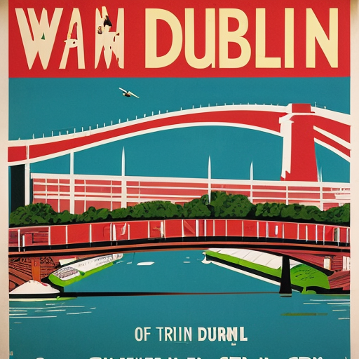 a poster for a trip to dublin
