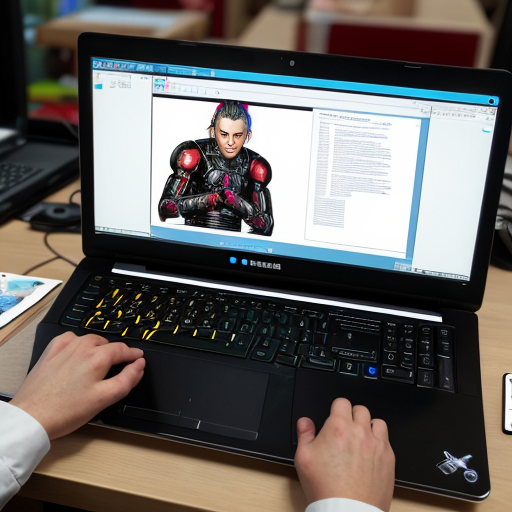 erstelle ein bild wo ein Computer zu sehen ist das soll Ki darstellen und es soll eine Falsche Information anzeigen

