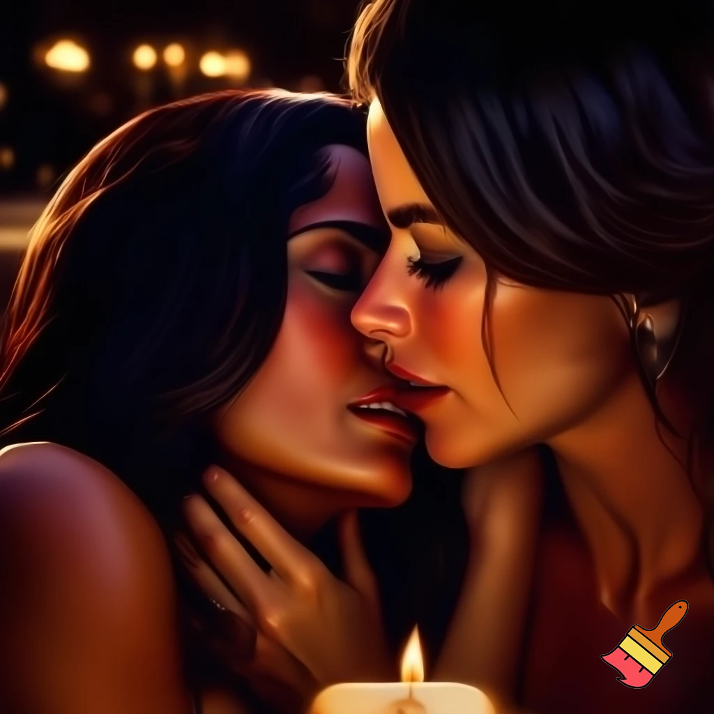 Salma Hayek and Sofia Vergara kissing each other