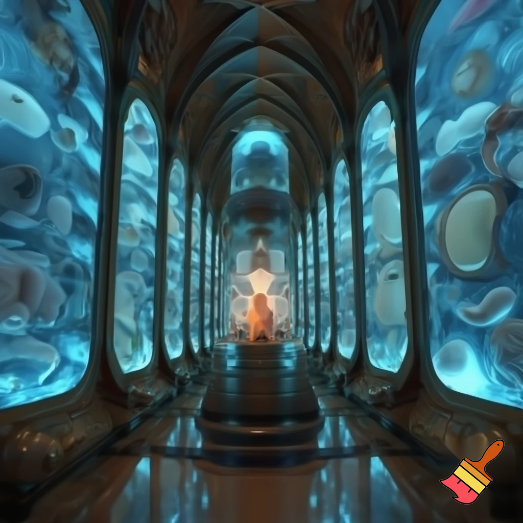 Massive biotech chamber with rows of glowing embryo tanks — biolabs meet cathedral architecture, tanks filled with varied embryos (birds, mammals, hybrid forms), one tank with human infant lit softly, towering AI interface voice projection, sterile + sacred mood, Neo-Gothic sci-fi, ultra-detailed.

Settings / Steps:

Aspect ratio 3:2.

Composition: wide corridor view with leading lines to infant tank.

Color palette: cold blues + soft warm glow on human tank to create emotional contrast.

Add subtle reflections and condensation on glass.


Negative prompt: blood, gore, text, low detail, blurry, cartoons

Variations: focused on the human infant tank as emotional center.