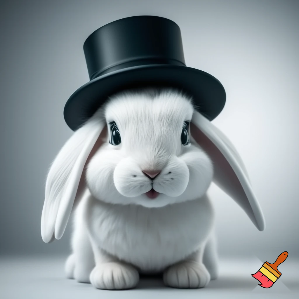 Easter bunny mascot top hat costume