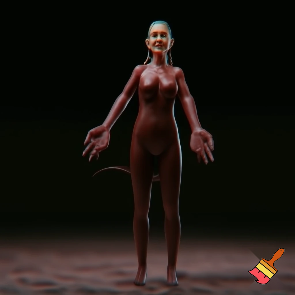 claudia sheinbaum holding hands with the devil and smiling, full body, 