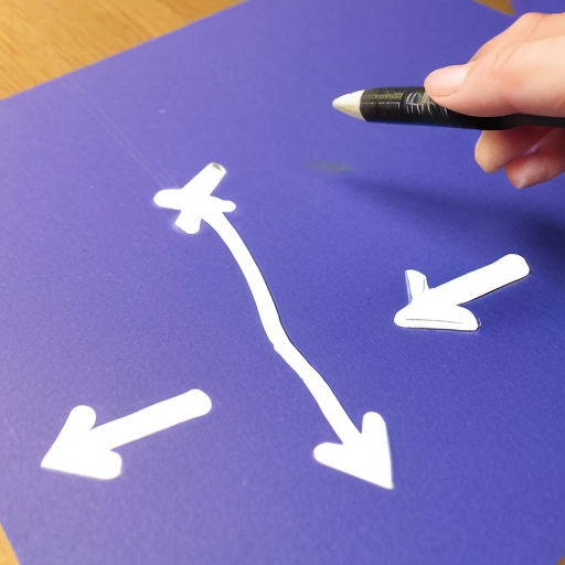 create a blue to purple arrow with the tip point up