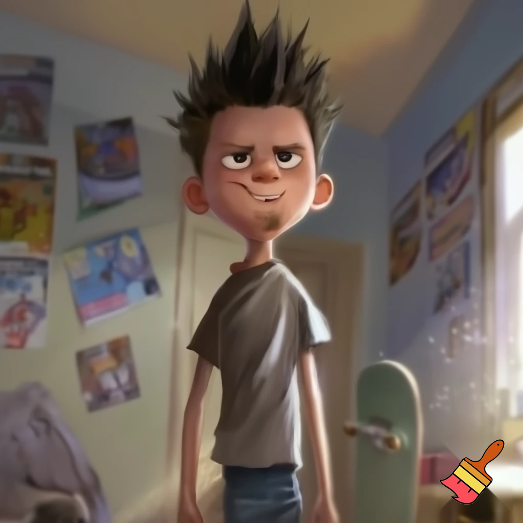 13 year old boy with hair that looks like a toilet brush
