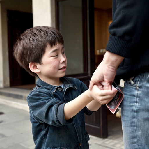 “boy returning wallet to rich man, emotional oment, rich man su
