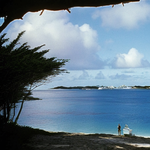 Far Away shot of person on Bermuda in 1778.