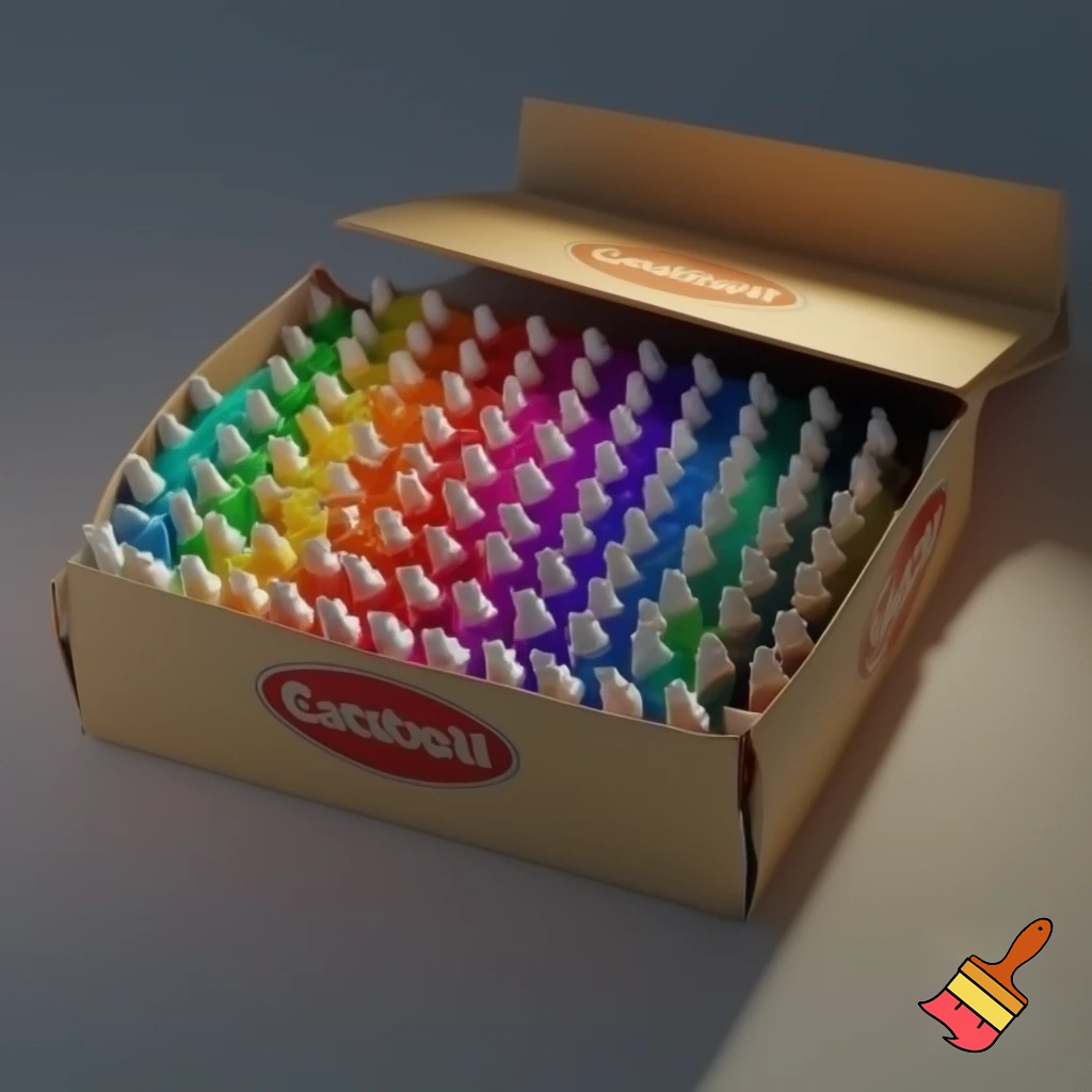 crayola crayon box with all white crayons