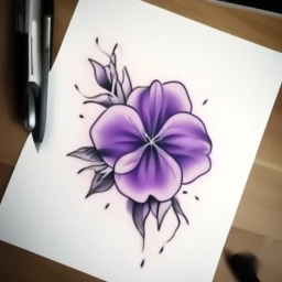 february birth flower tattoo