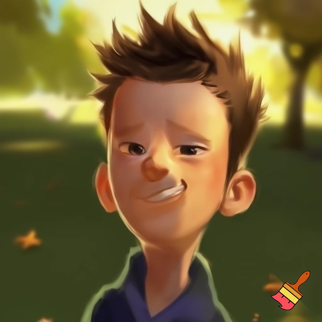 Brown hair spiky 12 year old boy 