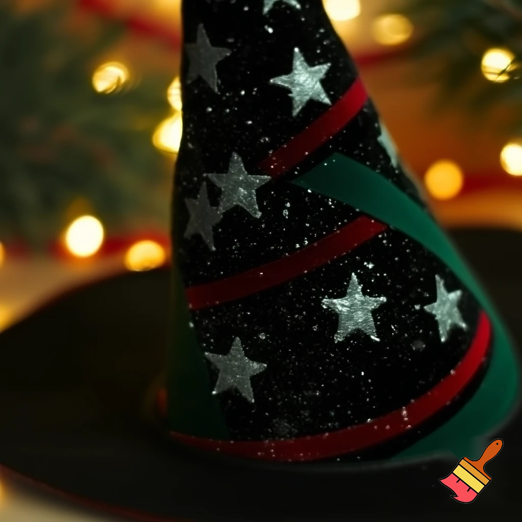 Christmas wizard hat stars and means read a Christmas hat