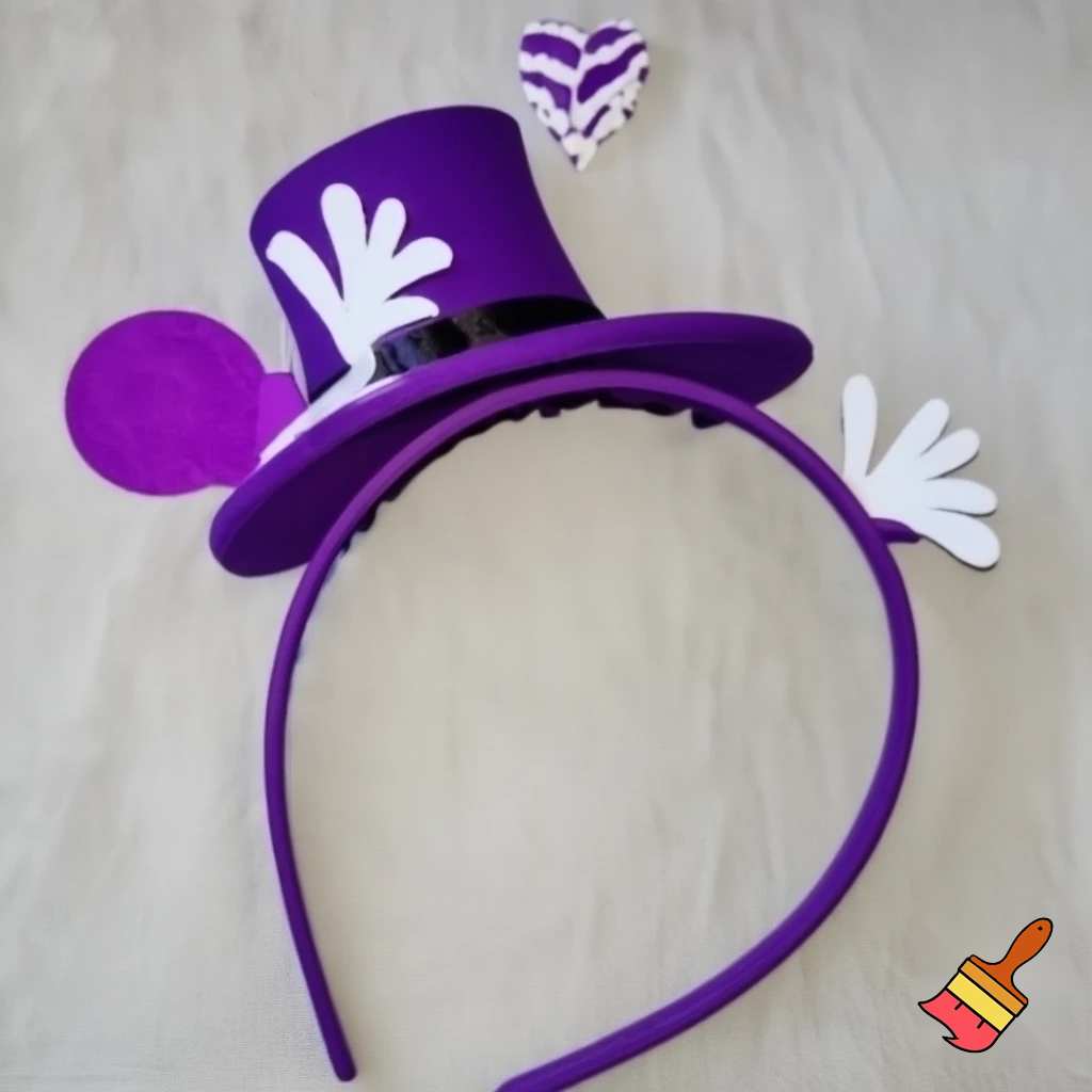 Easter headband top hat Top hat headband, Easter top hat headband, purple and white