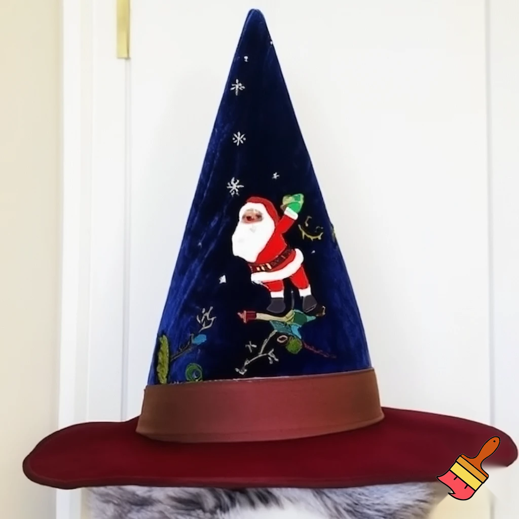 Wizard Christmas hat, wizard Christmas hat, Santa Claus hat velvet fabric