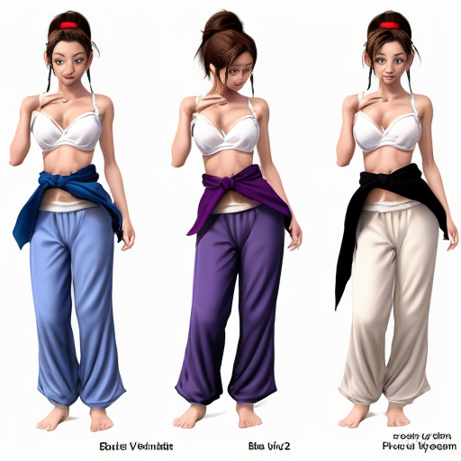 90's disney's 2d aladdin style comic black background and panels of panel 1 brown haired chun li with brown harem pants and blue bra and white sash and white curved slippers with both hand palms place together and hiding the bottom of her mouth with a blue veil wrapped around her arms and shoulders. 
panel 2 she danced with brown harem pants and blue bra and white sash and white curved slippers with blue veil wrapped around her arms and shouldersand raising legs and bounced up and down her belly and shook her hips left and right. 
panel 3 as brown haired chun li with brown harem pants and blue bra and white sash and white curved slippers with blue veil wrapped around her arms and shoulders spreading her arms, happily revealing her face to the viewer and giving a smile as she turns around shook her butt left and right. 
Panel 4 as brown haired chun li with brown harem pants and blue bra and white sash and white curved slippers with blue veil wrapped around her arms and shoulders started to fading away , except her belly, which is bouncing around. 
Panel 5 then the ball transforms into the fading in belly of black haired juri han with cone shaped hair buns barefoot with white harem pants and dark purple bra and black sash and with dark purple veil wrapped around her arms and shoulders with her swaying her hips. 
Panel 6 black haired juri han barefoot with cone shaped hair buns with white harem pants and dark purple bra and with dark purple veil wrapped around her arms and shoulders