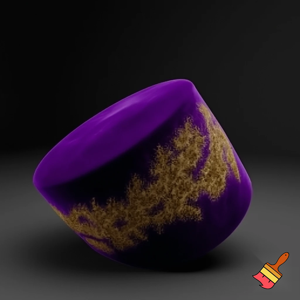 Purple and gold top hat velvet